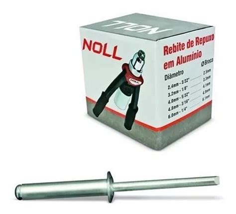 Rebite Pop Repuxo Aluminio 525 250pçs 3 16 Ø 4 8 X 25mm Noll MercadoLivre