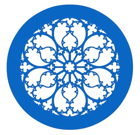 Gothic Cathedral Rose Window 03 Pattern For Laser Cutting Layered