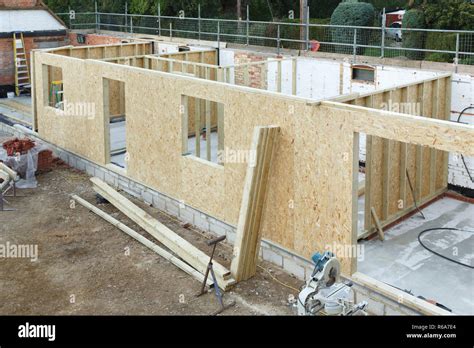 Timber Frame House Extension Or Annexe Under Construction In The Uk