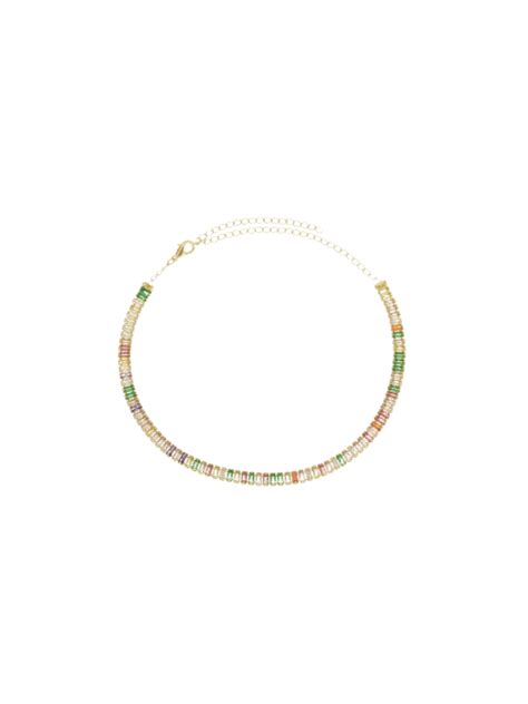 Choker Navete Colors Em Banho Ouro Fina Semijoias