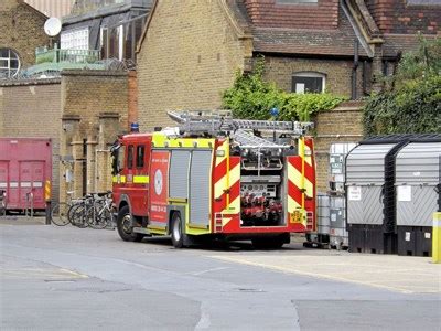 Fire Engine At Southwark Training Centre Southwark Bridge Road