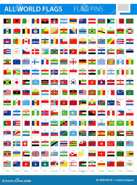 Pernos De La Bandera Todo El Vector Del Mundo Stock De Ilustraci N