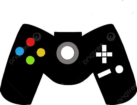 Controlador De Juego Clip Art Png Clipart Del Controlador Gamepad Mango Negro Png Y Psd Para