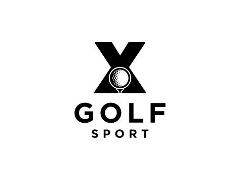 Golf Sport Logo Letter X For Golf Logo Design Vector Template 8021484