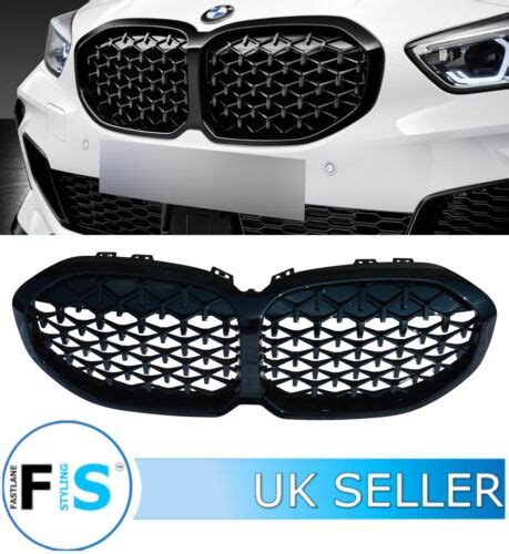 BMW 1 SERIES F40 DIAMOND STYLE M SPORT FRONT GRILLE GLOSS BLACK 2019