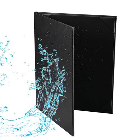 Restaurant Menus Cover Premium Pu Leather Menu Folder Waterproof Coffee