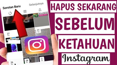 Cara Menghapus Sorotan Di Ig Yang Tersimpan YouTube