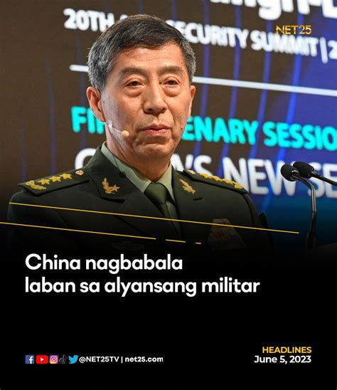 Net On Twitter China Nagbabala Laban Sa Alyansang Militar