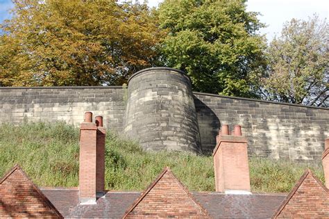 Nottingham Castle Outer Bailey Wall And Towers Nottingham City Of