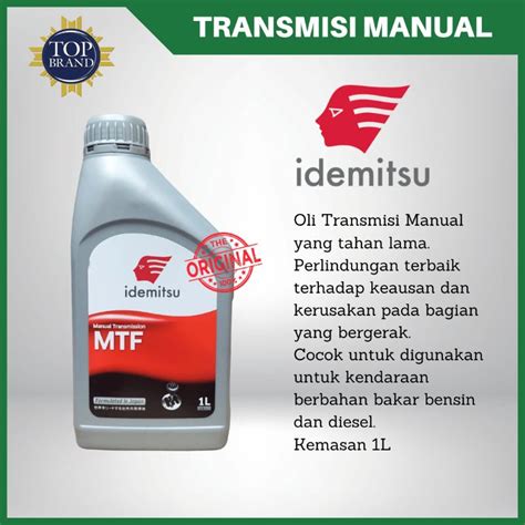 Jual OLI TRANSMISI MOBIL MANUAL MTF IDEMITSU 1 LITER Shopee Indonesia