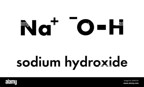 Sodium Hydroxide Lye Caustic Soda Chemical Structure Skeletal