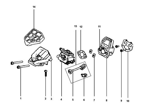 Partes de Cilindro Pistón del diagrama IPL Motosierra Husqvarna 120