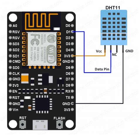 Dht11 Sensor Circuit Diagram