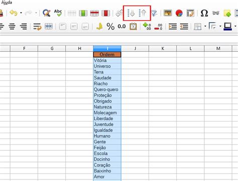 Libreoffice Como Colocar Em Ordem Alfab Tica E Classificar Crescente