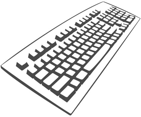 Keyboard Angled Outline Computerhardwarekeyboardkeyboardangled