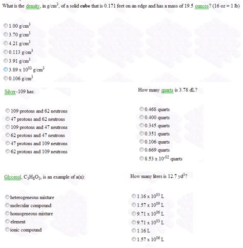 Solved What Is The Density In G Cm3 Of A Solid Cube That Is Chegg