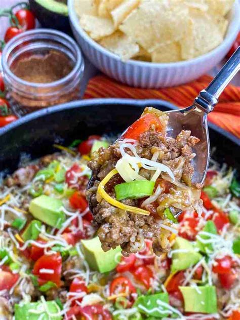 Easy Keto Beef Taco Skillet On And Off Keto