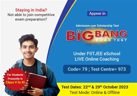 Fiitjee Big Bang Edge Admission Test 2023 Fiitjee Big Bang Edge Test 2023 Registration Date