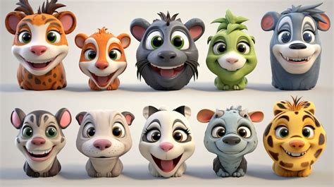 Premium AI Image | Animal Behavior Studies by 3D Characters