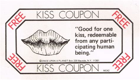 Kiss Coupon First Kiss Cute Relationships Coupons