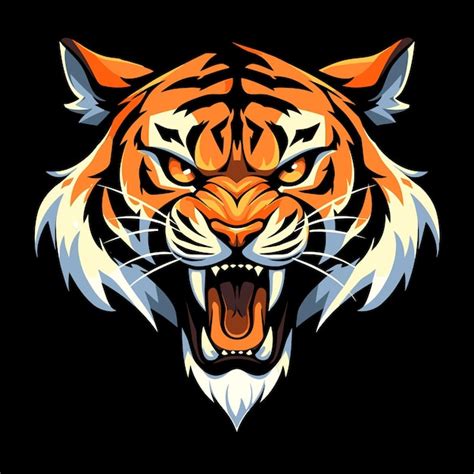 Premium Vector Tiger Head Mascot Logo For Esport Tiger Tshirt Design