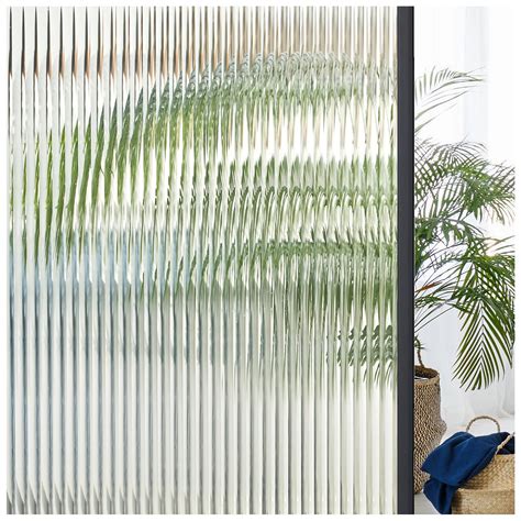 Lifetree Reeded Glass Window Film: Bathroom Privacy Film for Glass
