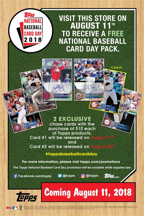 2018 Topps National Baseball Card Day Promotional Packs