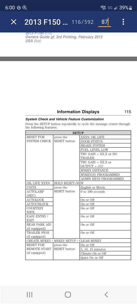 Ford F Remote Start Settings