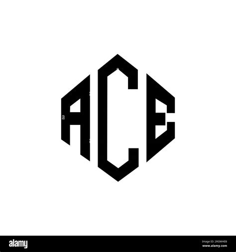 Ace Letter Logo Design With Polygon Shape Ace Polygon And Cube Shape