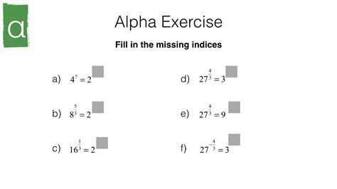 A4i Index Laws And Solving Equations Involving Indices