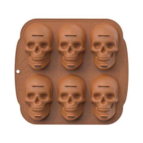 Ympuoqn Skull Cake Mold Halloween Skull Cake Pans 6 Cavity Silicone