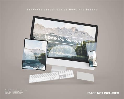 Free PSD | Desktop mockup front view