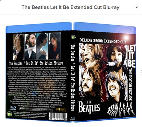 Jfn Beatles Music Memories Beatles Let It Be Extended Cut On Blu Ray