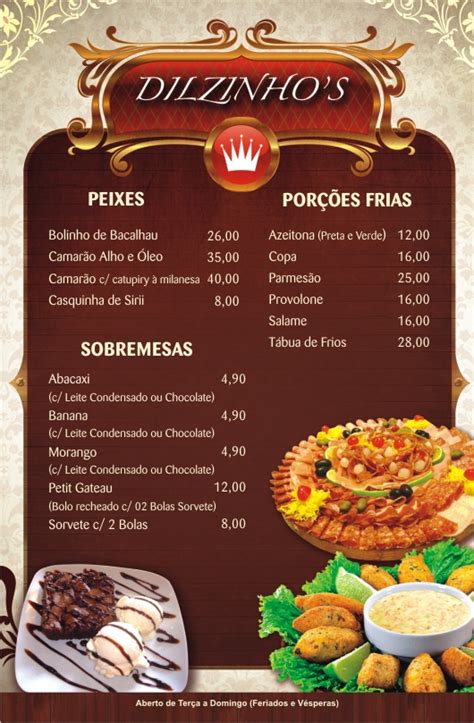 Modelos De Cardápios Para Restaurantes Hotéis E Motéis Cardápios Sp