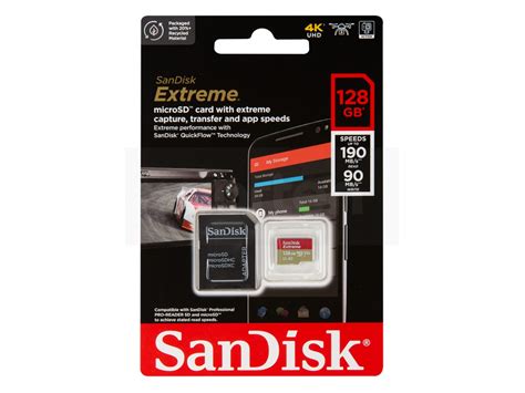 Cartão De Memória Micro Sdxc Sandisk Extreme 128 Gb Wortenpt