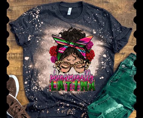 Latina Messy Bun Phenomenally Latina Png Sublimation Design Etsy