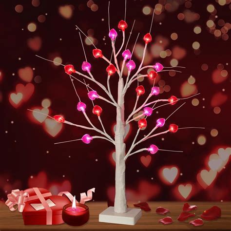 Valentines Day Table Decor 24 Inch Lighted Valentines