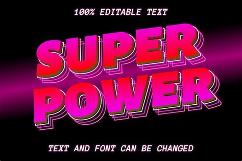 Premium Vector Super Power Editable Text Effect Modern Style