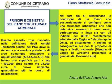 Il Piano Strutturale Comunale Di Cetraro Cetraro In Rete