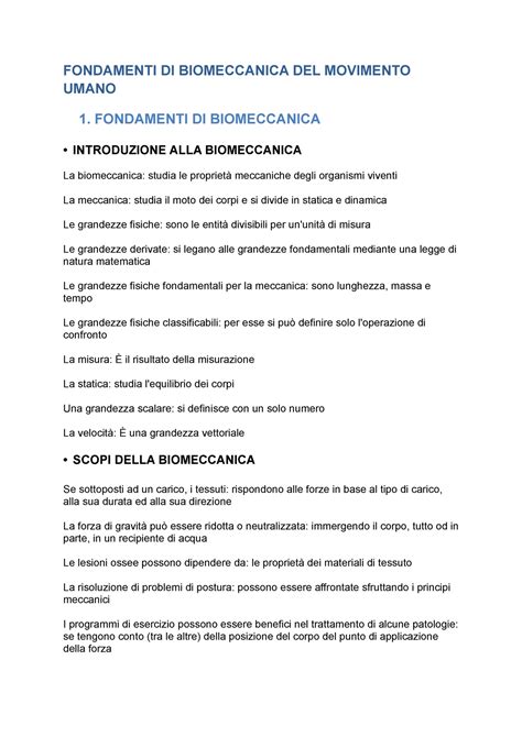 Biomeccanica Definitivo Fondamenti Di Biomeccanica Del Movimento