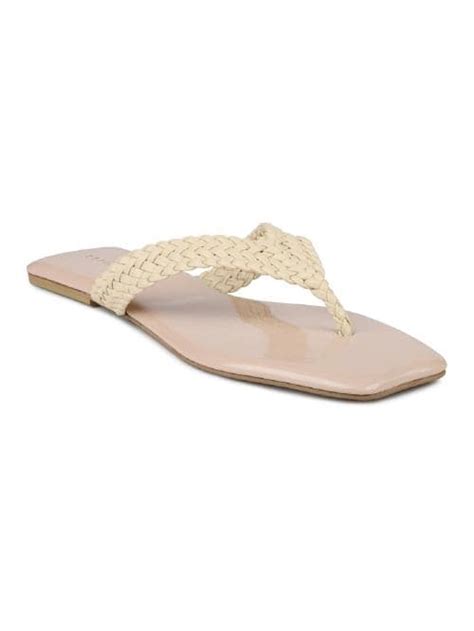 Buy Design Crew Beige Braided Thong Sandal Online At Best Prices In