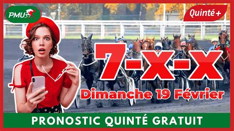 Pronostic Quinte Dimanche 19022023 R1c4 Vincennces Prix Darras Youtube