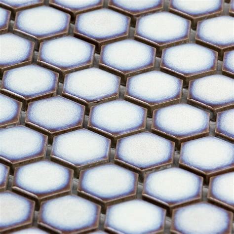 Bliss Edged Hexagon 1 Honeycomb Mosaic Floor Wall Tile Ceramic