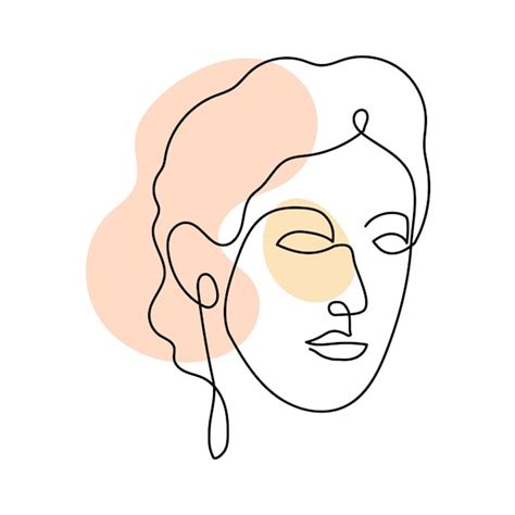 Premium Vector Face Woman Art Continuous Line Logo Beauty Girl Face