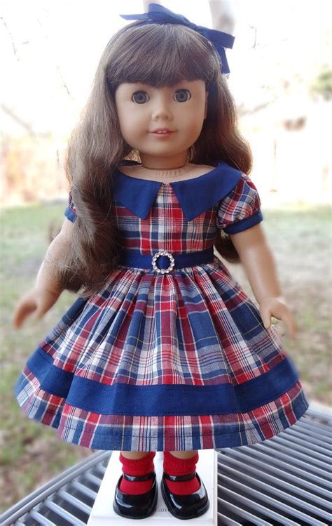 Doll Clothes S Style Plaid Dress Fits American Girl Maryellen