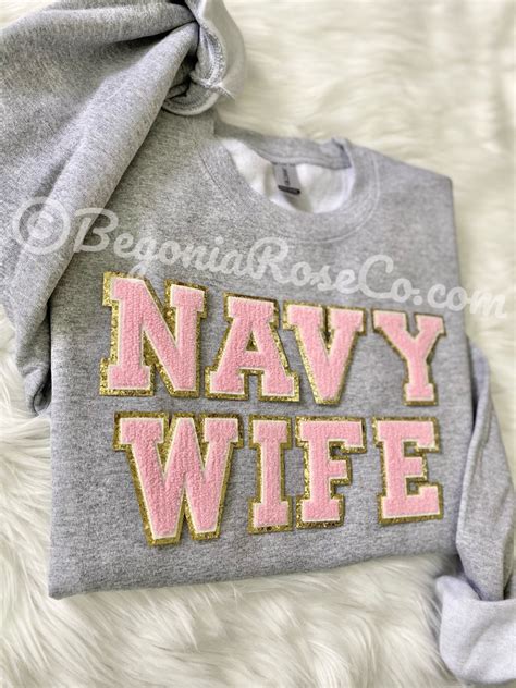 Navy Wife Sweatshirt Navy Wife Shirt Navy Wife T For Navy Etsy