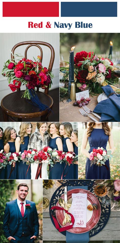 Six Classic Red Fall And Winter Wedding Color Palettes