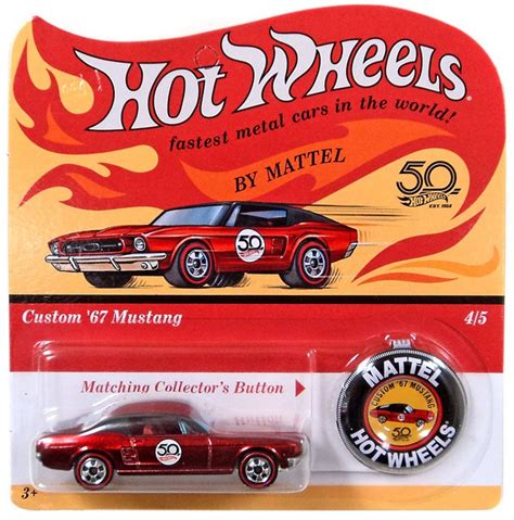 Hot Wheels 50th Anniversary Custom 67 Mustang 164 Diecast Car Mattel