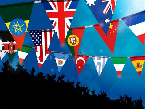 Flags World Bunting Stock Illustrations 280 Flags World Bunting Stock