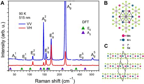 Raman Phonons Of Mnpse 3 A The Raman Spectra For Parallel Vv And